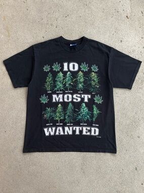 2002 Chronic Vintage 10 Most Wanted Weed Strains Tee Shirt